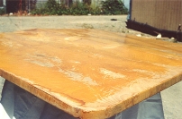 Fliptop Mahogany Table Before